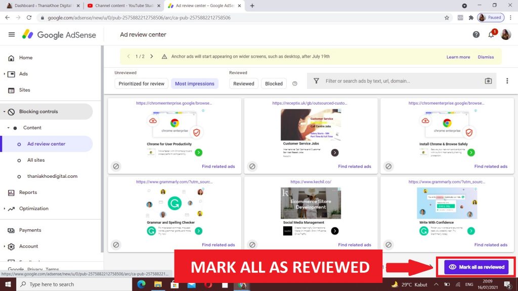 review adsense