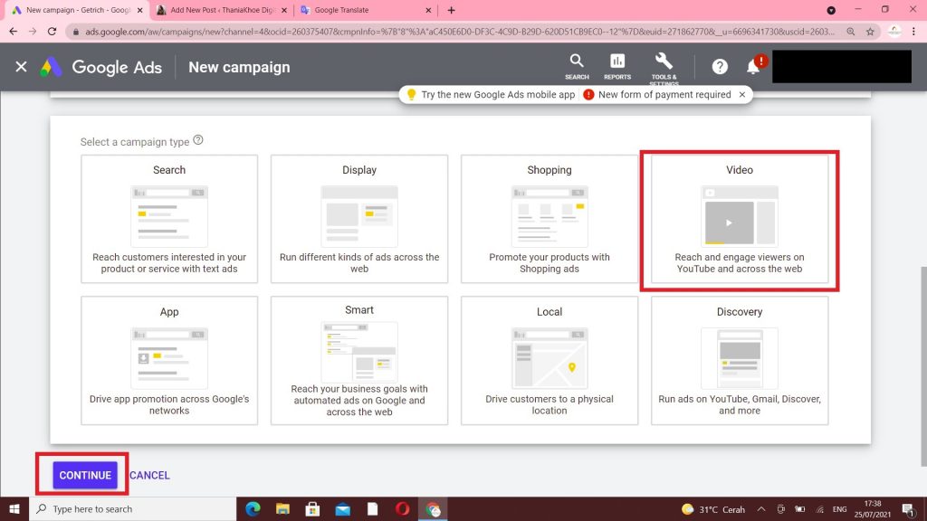 jjenis jenis placement youtube ads
