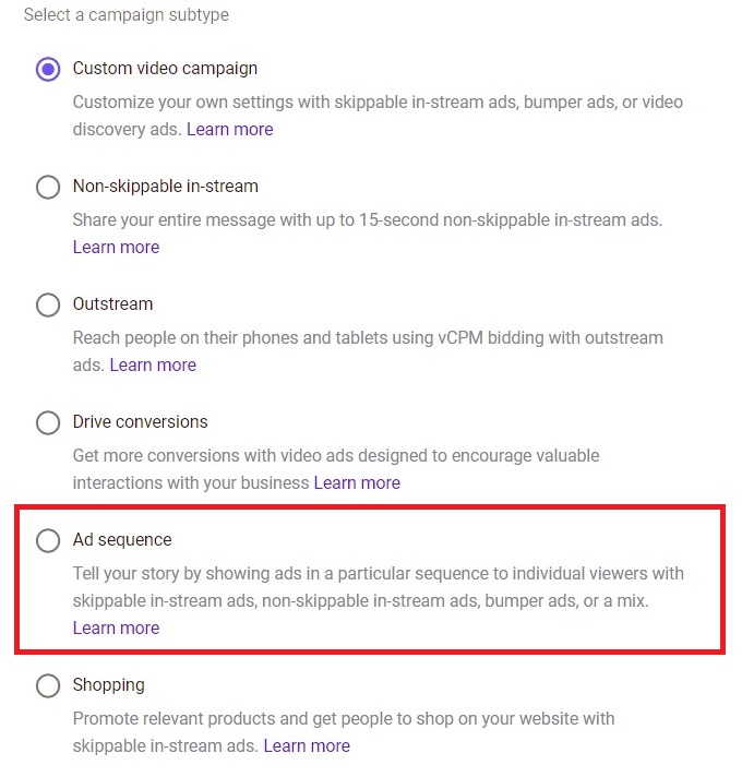 jjenis jenis placement youtube ads