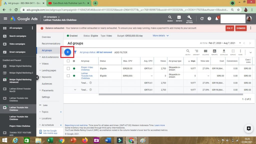 Cara A/B Testing Ads