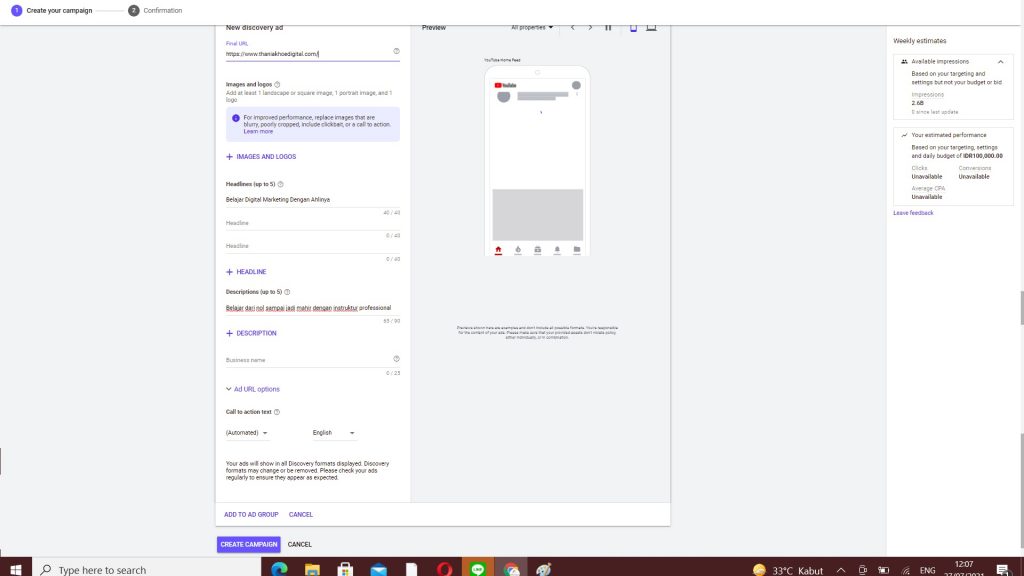 Belajar Google Discovery Ads Campaign | Cara Membuat Google Discovery Ads Dari Nol