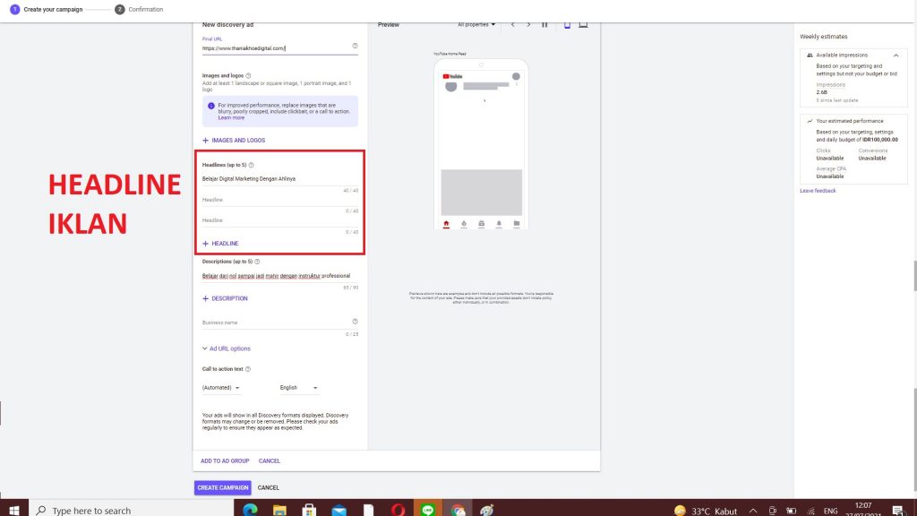 Belajar Google Discovery Ads Campaign | Tutorial Discovery Ads Dari Nol