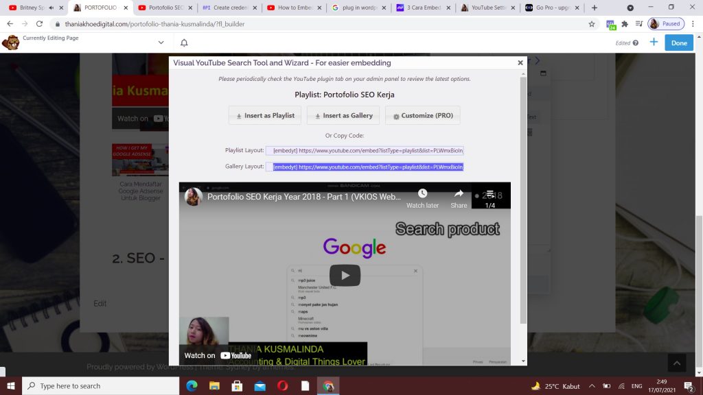 menambahkan youtube api ke website