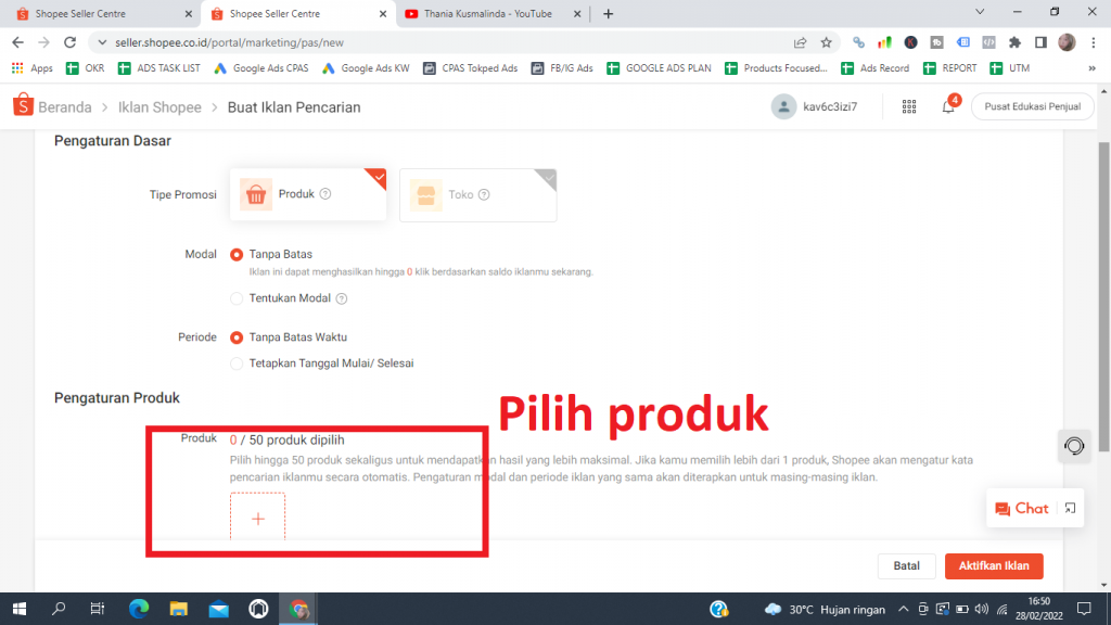 cara riset keyword di shopee