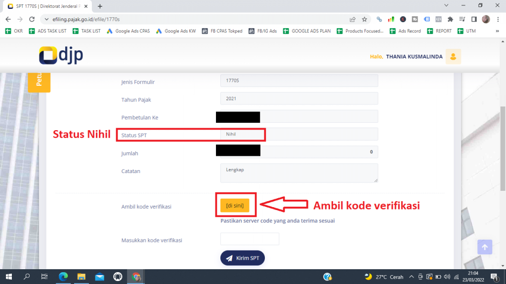 cara lapor pajak online karyawan belum kawin