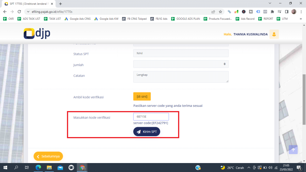 cara lapor pajak online karyawan belum kawin