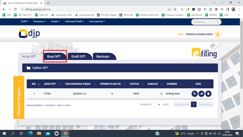 cara lapor pajak online karyawan belum kawin
