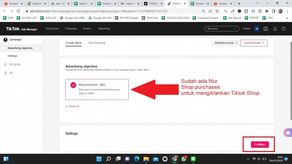 Cara Mengaktifkan Fitur Objective Conversion Ads SHOP PURCHASE Untuk Mengiklankan Tiktok Shop dengan Video Shopping Ads atau LIVE Shopping Ads
