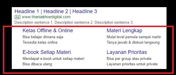 mengenal jenis jenis extension pada google ads