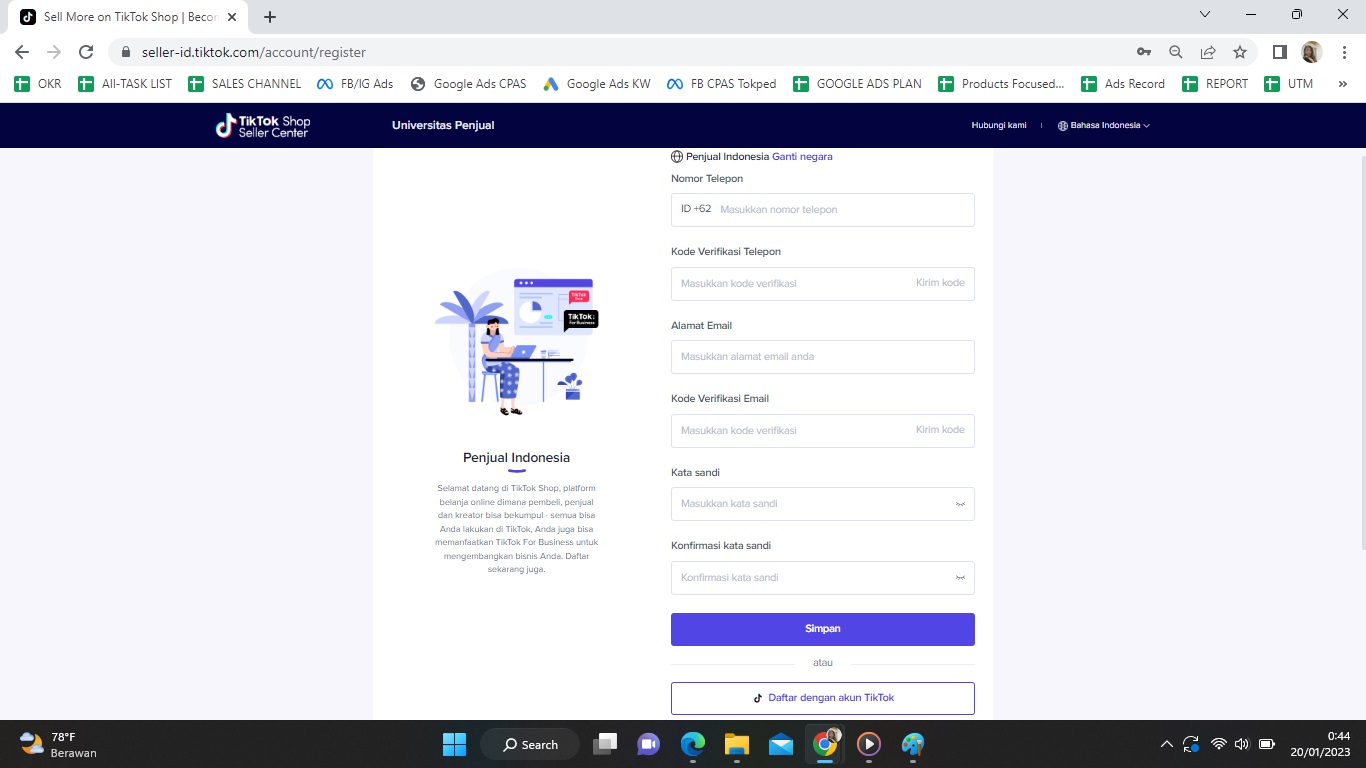 Cara Daftar Tiktok Shop Untuk Jualan di Tiktok