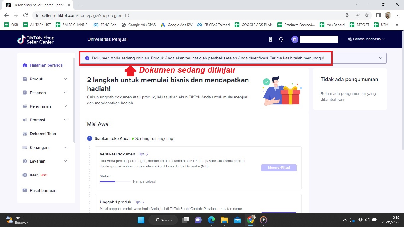 Cara Daftar Tiktok Shop Untuk Jualan di Tiktok