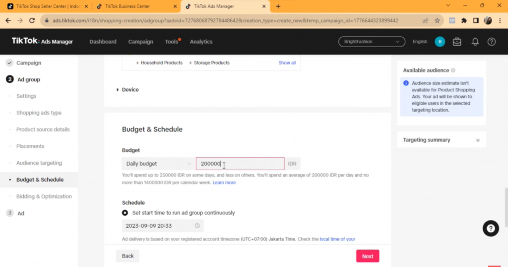 Cara membuat dan teknik optimasi Product Shopping Ads (PSA) Tiktok - Beriklan di Shop Tab Tiktok