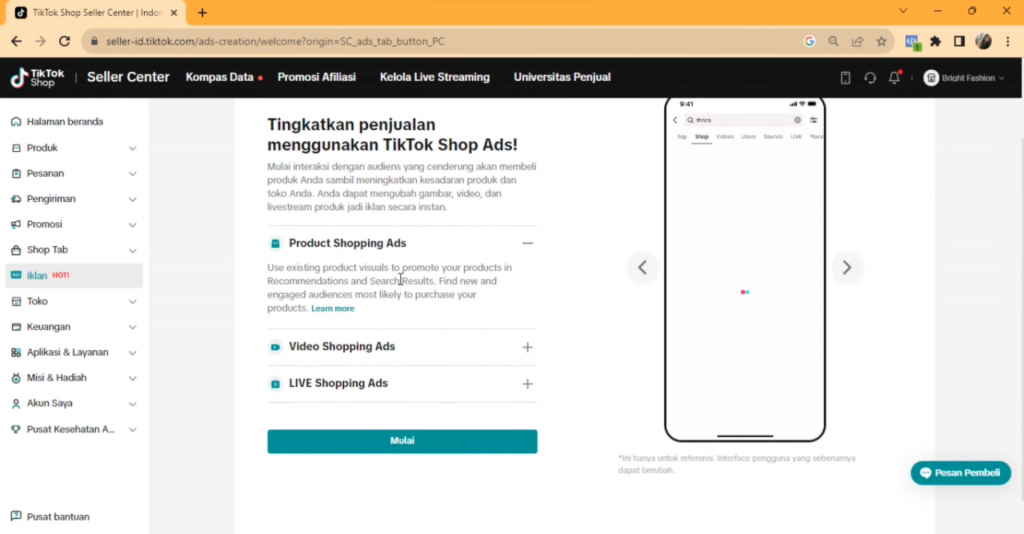 Cara membuat dan teknik optimasi Product Shopping Ads (PSA) Tiktok - Beriklan di Shop Tab Tiktok