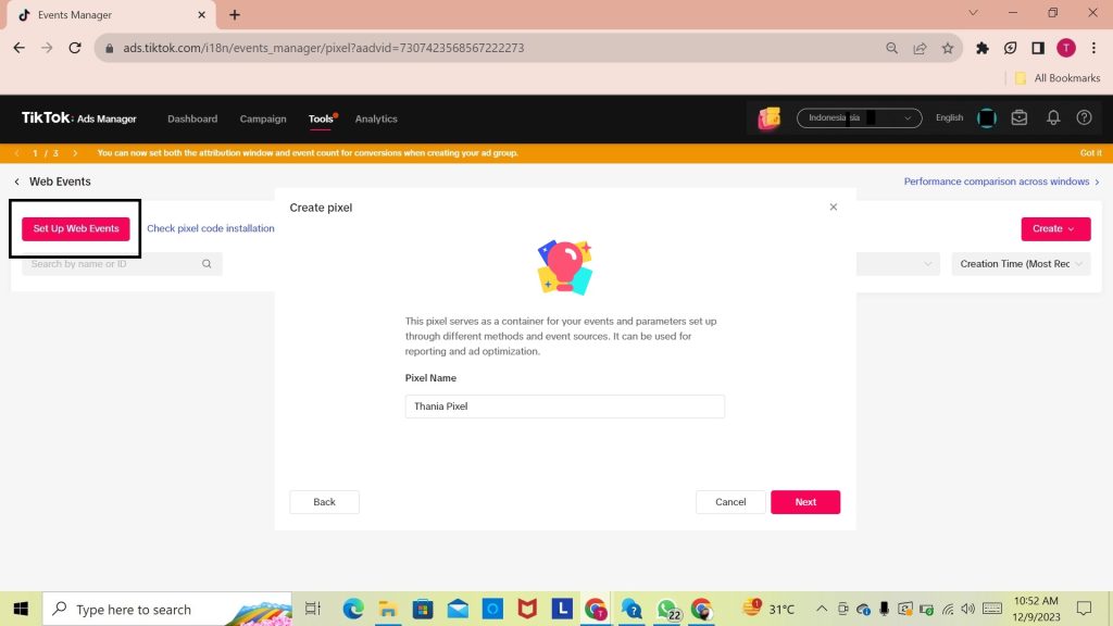 Cara Memasang Tiktok Pixel Untuk Mengetahui Pembelian & Revenue Tiktok Ads 6