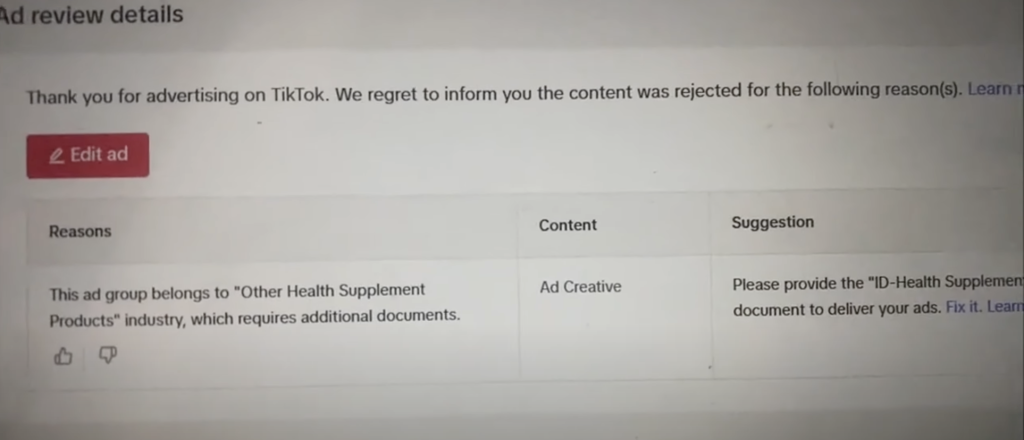 Penyebab Iklan Tiktok Ditolak (Tiktok Ads Disapproved) dan Bagaimana Mengatasinya 3